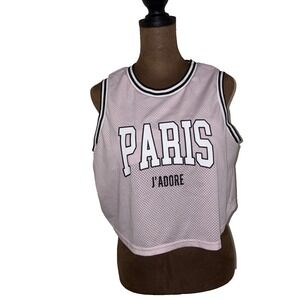 Orange Kiss Women Pink Sleeveless T-Shirt Medium